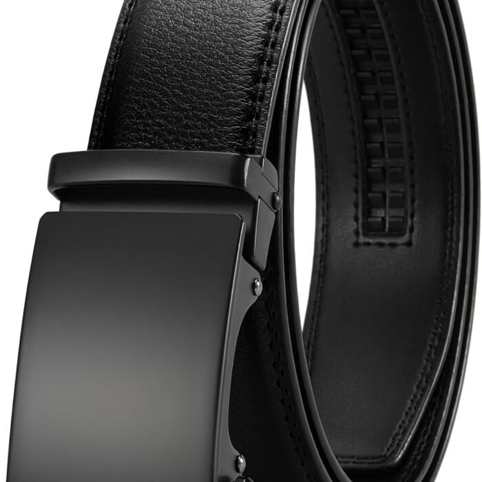 Mens Leather Ratchet Belt - 1 3/8" for Dress Pants