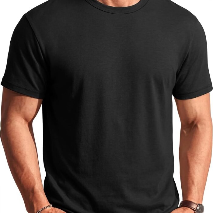 Men's T Shirts Short Sleeve Soft Crew Neck Casual Basic Tee Shirts